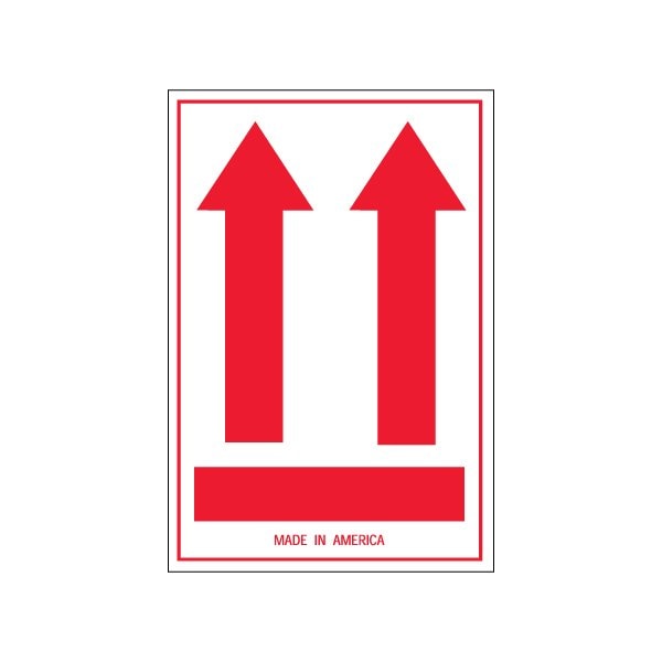 Bsc Preferred 4 x 6'' - Two Red Arrows Over Red Bar Arrow Labels BUY00025537 - main